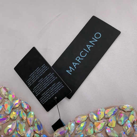 Marciano embellished crystal bustier xs NWT nude - Picture 6 of 15